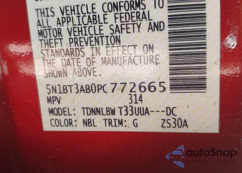 2023 Nissan Rogue S Intelligent Awd from USA, damaged, VIN 5N1BT3AB0PC772665